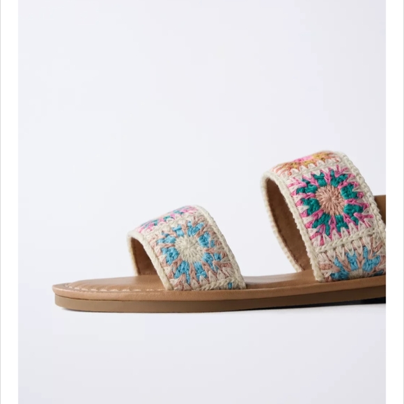 Zara Multicolor Embroidered Sandals - Picture 7 of 7
